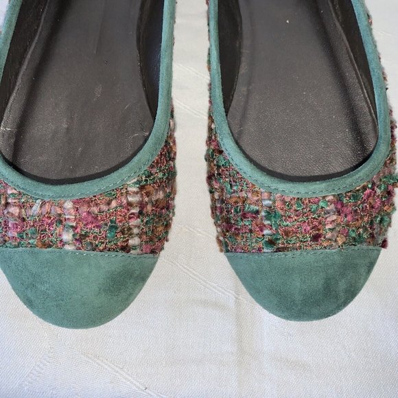 ANNA BAIGUERA plaid ballet flats with leather soles, US size 8, Euro size 39 - Picture 2 of 9